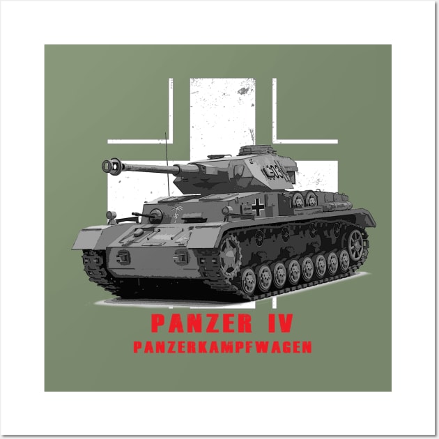 Panzerkampfwagen Panzer IV Military tank WW2 Wall Art by Jose Luiz Filho